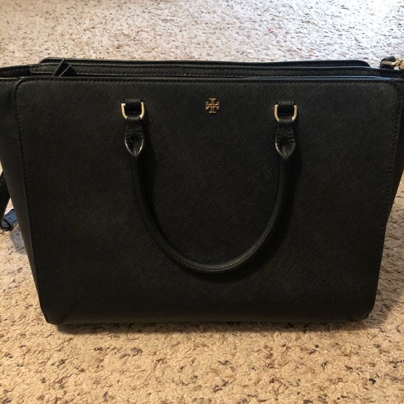 Tory Burch Handbags - Beautiful, black genuine leather Tory Burch Tote